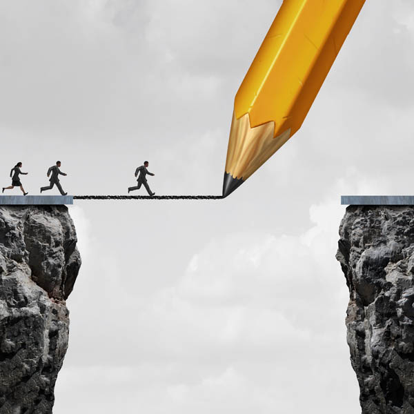 people crossing a great divide