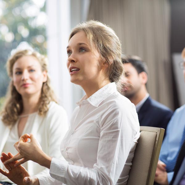 young woman with a concerned expression on face