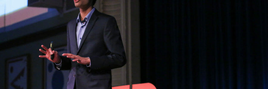 Adithya Chakravarthy at a TEDx Talk