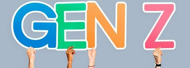 Hands holding the abbreviation Gen Z Hands holding the abbreviation Gen Z