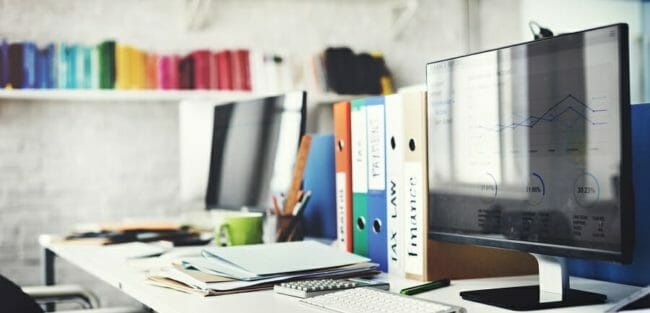 Contemporary Room Workplace Office Supplies Concept