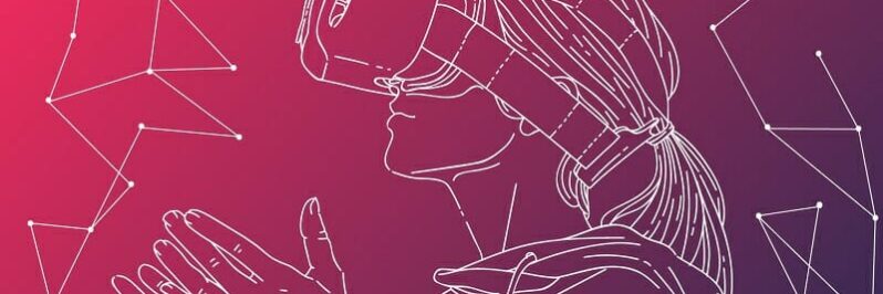 88679-OIE0O4-741b Sketch of young woman wearing VR headset