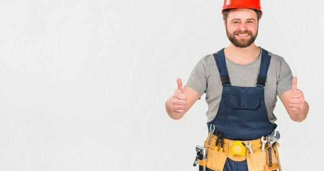 handyman giving two thumbs up