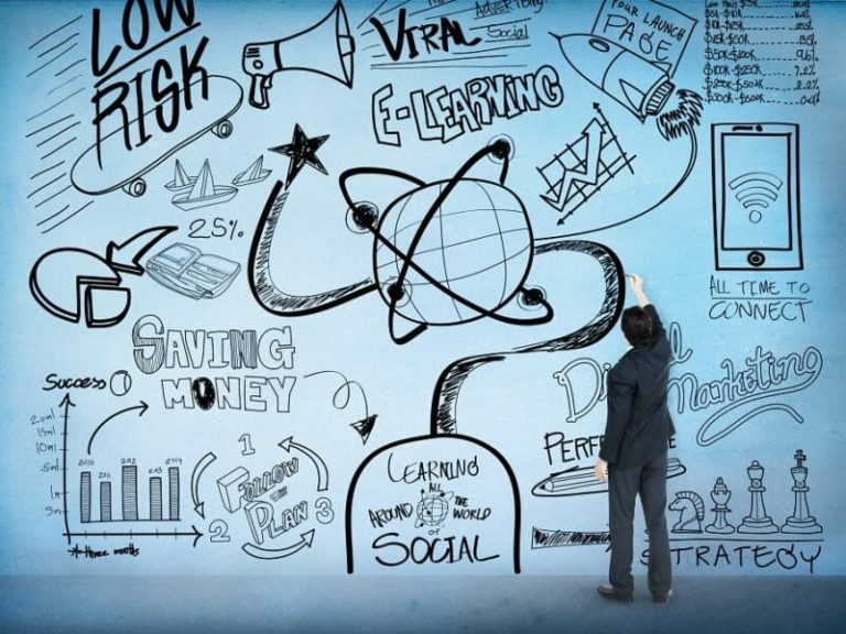 E-learning Education Sketch Drawing Doodle Concept