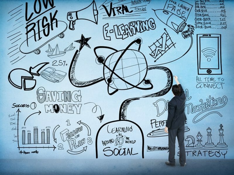 E-learning Education Sketch Drawing Doodle Concept