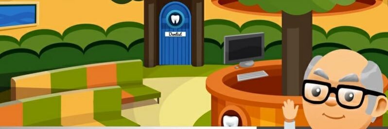 Computer character Dr. Wilson in virtual dentist office
