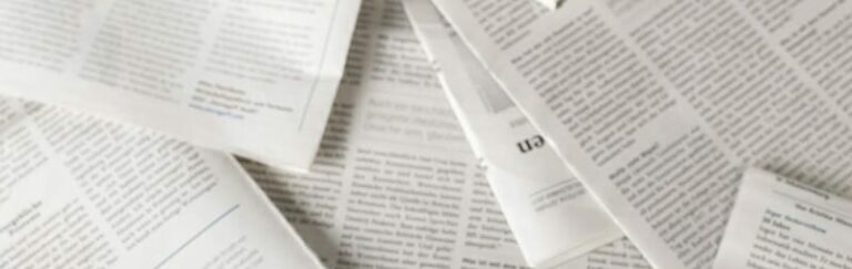 newspaper background, top view