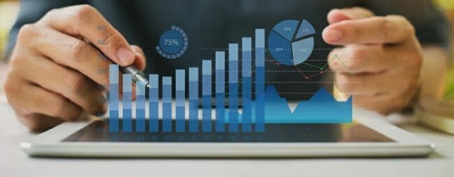 image of AR statistics charts on iPad image of AR statistics charts on iPad