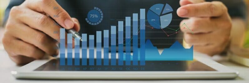 image of AR statistics charts on iPad image of AR statistics charts on iPad